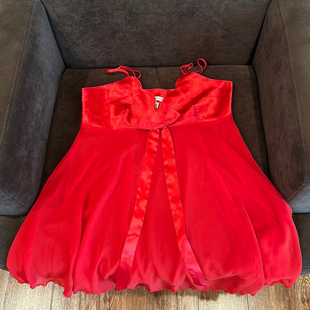 Victoria’s Secret Vintage Red Babydoll Lingerie Slip Tank small Like New